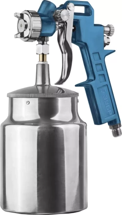 Пистолет ЗУБР "ЭКСПЕРТ" краскораспылительный, с нижним бачком 750мл, расход воздуха 120л/мин, 1,3мм 06456 купить в Нижневартовске