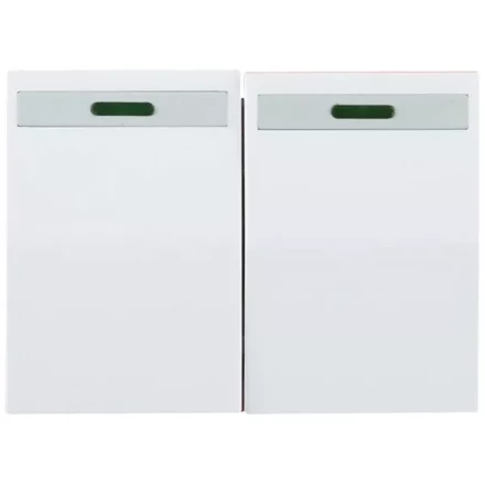 Выключатель СВЕТОЗАР "ЭФФЕКТ" двухклавишный, с эффектом свечения, без вставки и рамки, цвет белый, 10A/~250B SV-54435-W купить в Нижневартовске