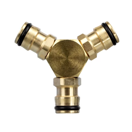 Тройник для разветвления или соединения, штуцерный, латунный Palisad 665688 купить в Нижневартовске