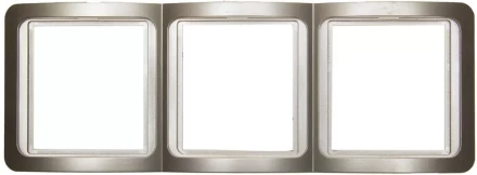 Панель СВЕТОЗАР "ГАММА" накладная, вертикальная, цвет золотой металлик, 3 гнезда SV-54149-GM купить в Нижневартовске