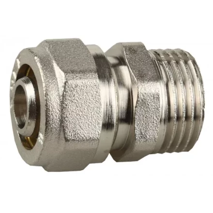 Соединитель ЗУБР с наружной резьбой, цанга-штуцер,1/2"х16х2,0 мм, никель 51401-16-1/2 купить в Нижневартовске