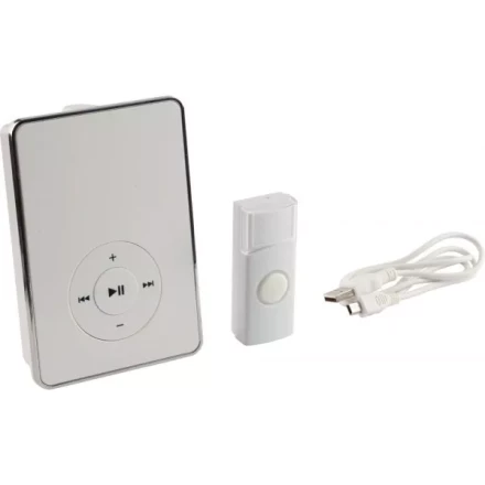 Звонок СВЕТОЗАР "ЛЮБИМАЯ МЕЛОДИЯ" электрический беспроводной 200м, 16 полиф. мелодий, запись мелодий, MP3 плеер, кнопка IP44, CR2032, 3AA 58075 купить в Нижневартовске