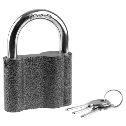 Замок STAYER "MASTER" навесной, металлический корпус, с закаленной дужкой, в коробке, 80мм 37145-80 купить в Нижневартовске