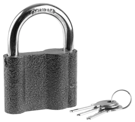 Замок STAYER "MASTER" навесной, металлический корпус, с закаленной дужкой, в коробке, 80мм 37145-80 купить в Нижневартовске