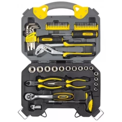 Набор инструментов STAYER "PROFI" универсальный, высококачественная CRV сталь, хромированное покрытие, 56 предметов 27710-H56