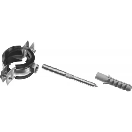 ЗУБР "МАСТЕР". Хомут трубный с гайкой, оцинкованный, в комплекте с сантехнической шпилькой и дюбелем, 3/4", 1шт 37866-26-30 купить в Нижневартовске