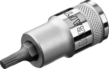 Торцовая бита-головка KRAFTOOL "INDUSTRIE QUALITAT", материал S2, SPLINE, сатинированная, 1/2", M5 27911-05_z01 купить в Нижневартовске