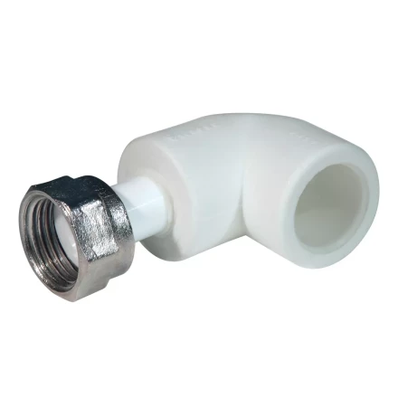 Уголок с н.гайкой PP-R 20мм х 1/2 бел. (60/180) 45594 купить в Нижневартовске