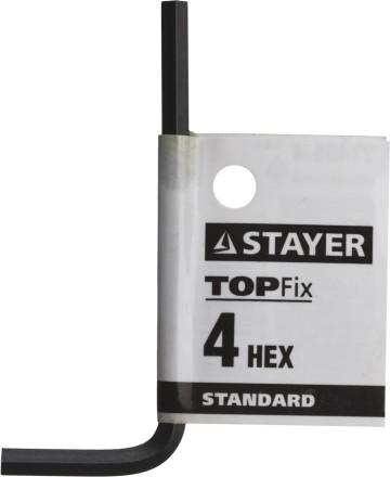 Ключ имбусовый STAYER &quot;STANDARD&quot;, сталь, черный, 4мм 27405-4 купить в Нижневартовске