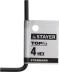 Ключ имбусовый STAYER &quot;STANDARD&quot;, сталь, черный, 4мм 27405-4 купить в Нижневартовске