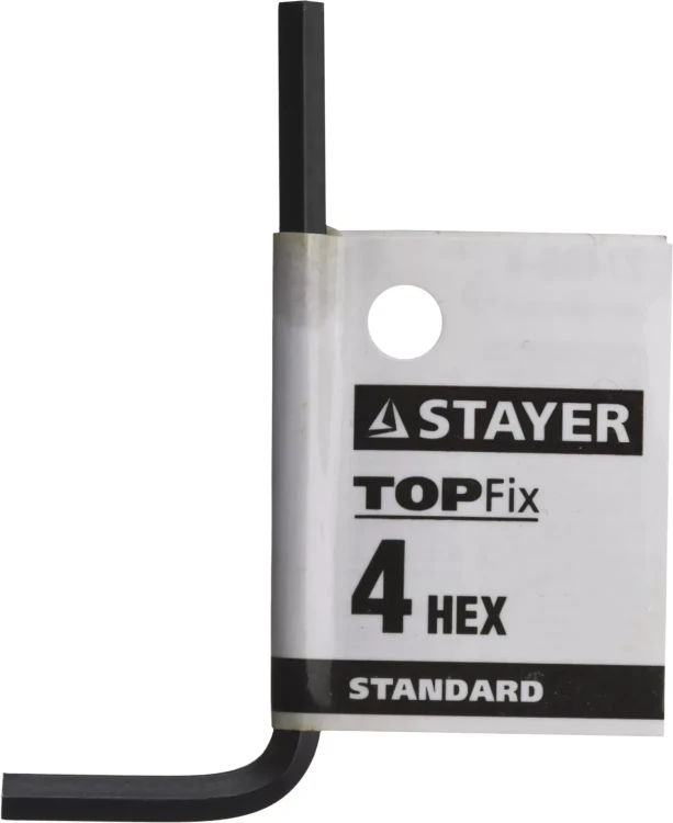Ключ имбусовый STAYER "STANDARD", сталь, черный, 4мм 27405-4 купить в Нижневартовске
