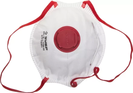 Полумаска фильтрующая ЗУБР &quot;МАСТЕР&quot; коническая, с клапаном, многослойная, класс защиты FFP1, 5шт 11163-H5 купить в Нижневартовске