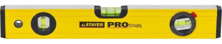 Уровень STAYER &quot;PROFI&quot; PROSTABIL профессион коробчатый, усилен, 2 фрезер поверхн, 3 ампулы (1 поворотная), 40 см 3471-040_z01 купить в Нижневартовске