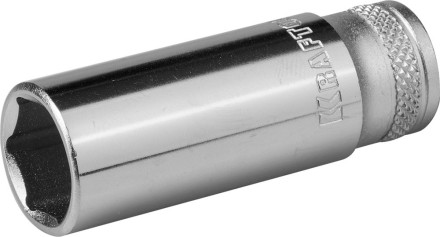 Торцовая головка KRAFTOOL &quot;INDUSTRIE QUALITAT&quot;, удлиненная, Cr-V, FLANK, хромосатинированная, 1/4&quot;, 13 мм 27817-13_z01 купить в Нижневартовске