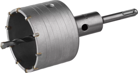 Коронка ЗУБР буровая, коническая посадка центрирующего сверла, SDS-Plus хвостовик, в сборе, 80мм 2918-80_z01 купить в Нижневартовске