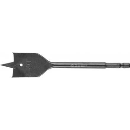 ЗУБР "ЭКСПЕРТ". Сверло по дереву перьевое, шестигранный хвостовик 1/4" с проточкой, 30х152мм 29503-30 купить в Нижневартовске