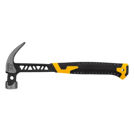 Молоток-гвоздодёр Denzel 10466, 450 г, цельнокованый,боек с магнитом, двухкомп. обрезин. рук-ка купить в Нижневартовске