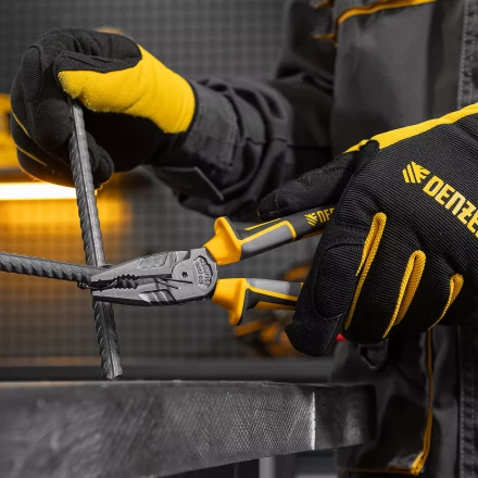 Плоскогубцы комбинированные 205 мм Denzel 17082, трехкомпонентные рукоятки купить в Нижневартовске