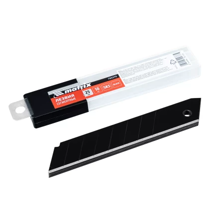 Лезвия, 25 мм, сталь SK5, black, 10 шт Matrix 793379 купить в Нижневартовске