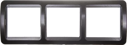 Панель СВЕТОЗАР "ГАММА" накладная, вертикальная, цвет темно-серый металлик, 3 гнезда SV-54149-DM купить в Нижневартовске