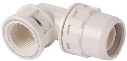 Муфта ЗУБР "ШиреФит" соединительная угловая 90°, "штуцер с гайкой - внутренняя резьба", 26мм-3/4" 51466-26-3/4 купить в Нижневартовске