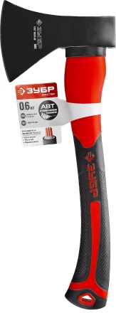 Топор ЗУБР "МАСТЕР" кованый с двухкомпонентной стеклопластиковой рукояткой, 0,6кг 2061-06 купить в Нижневартовске