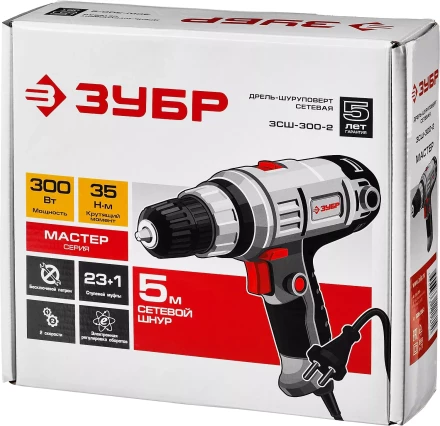 Дрель-шуруповерт сетевая ЗСШ-300-2 серия МАСТЕР купить в Нижневартовске