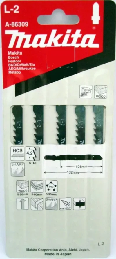 Пилки для лобзика Makita L-2 A-86309