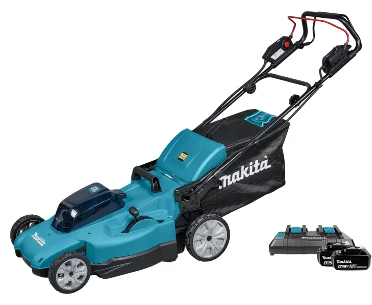 Аккумуляторная газонокосилка самоходная 53см, 2х18V Makita DLM539CT2 (2*5 Ач, ЗУ) купить в Нижневартовске