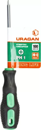 Отвертка URAGAN c двухкомпонентной рукояткой, PH1 x 100мм 25076-1-10_z01 купить в Нижневартовске