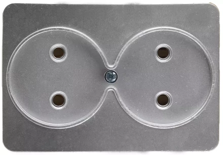 Розетка СВЕТОЗАР "ГАММА" без заземления, двойная, без вставки и рамки, цвет светло-серый металлик, 16А/~250В SV-54102-SM купить в Нижневартовске