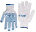 ЗУБР ТОЧКА+, S-M, х/б перчатки с покрытием из ПВХ-геля, противоскользящие, точки увеличенного размера, 13 класс, Профессионал (11451-S) купить в Нижневартовске