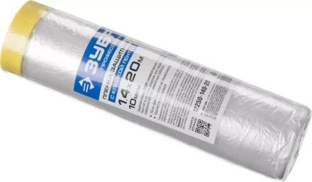 Пленка ЗУБР "ПРОФЕССИОНАЛ" защитная с клейкой лентой, HDPE, 10мкм, 1,4х20м 12250-140-20 купить в Нижневартовске