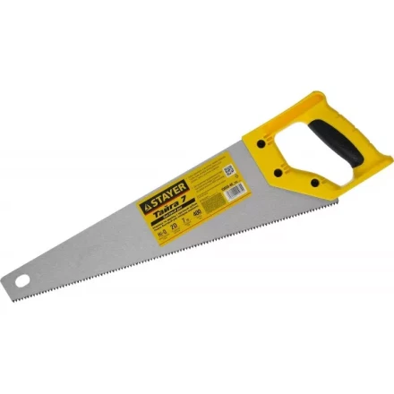 Ножовка универсальная (пила) "Тайга-7", 400мм,7TPI, закаленный зуб, рез вдоль и поперек волокон, для средн заготовок, фанеры, ДСП,МДФ, STAYER 15050-40_z02 купить в Нижневартовске