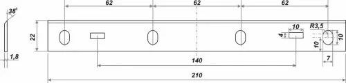 Нож К-2426 комплект 2шт (210 мм) 25520 купить в Нижневартовске