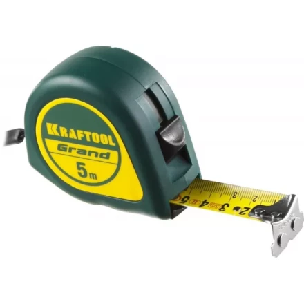 Рулетка KRAFTOOL GRAND, обрезиненный пластиковый корпус, 5м/25мм 34022-05-25 купить в Нижневартовске