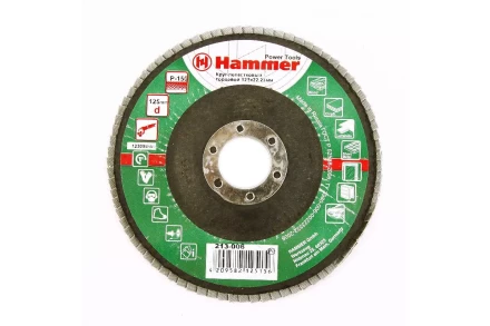 Круг Лепестковый Торцевой (КЛТ) HAMMER КЛТ 1 Ф125х22 Р150 213-006 купить в Нижневартовске