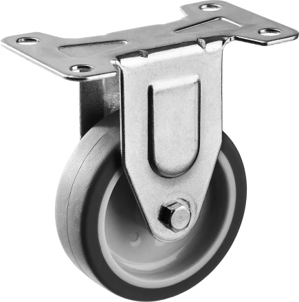 ЗУБР d 75 мм, г/п 60 кг, резина/полипропилен, термопластичное неповоротное колесо, Профессионал (30946-75-F) купить в Нижневартовске