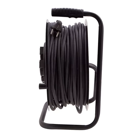 Удлинитель силовой 50 м, 16А, тип УХз16, КГ 3 x 1.5 мм, на стальной катушке, 4 розетки Сибртех 95877 купить в Нижневартовске