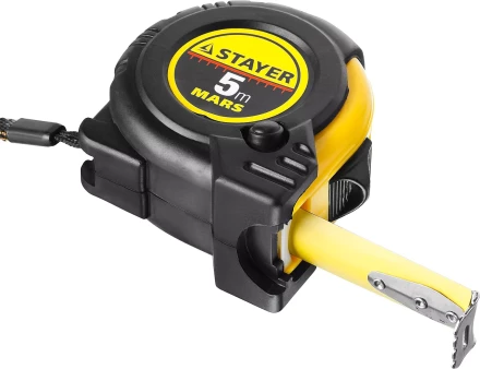 Рулетка STAYER "PROFI" "MARS", обрезиненный корпус, 5мх19мм 34131-05 купить в Нижневартовске