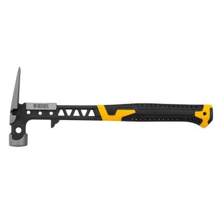 Молоток строительный 450 г, цельнокованый,боек с магнитом, двухкомп. обрезин. рук-ка Denzel 10468 купить в Нижневартовске