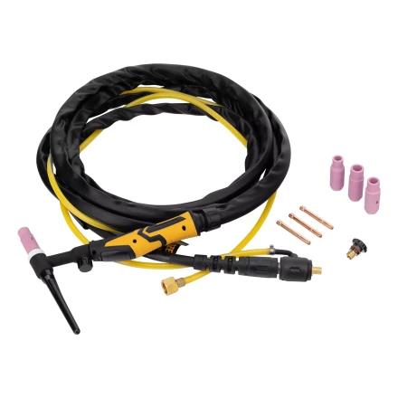 Горелка сварочная TIG WP17V, прямое подключение к баллону, 4 метра Denzel 93643 купить в Нижневартовске