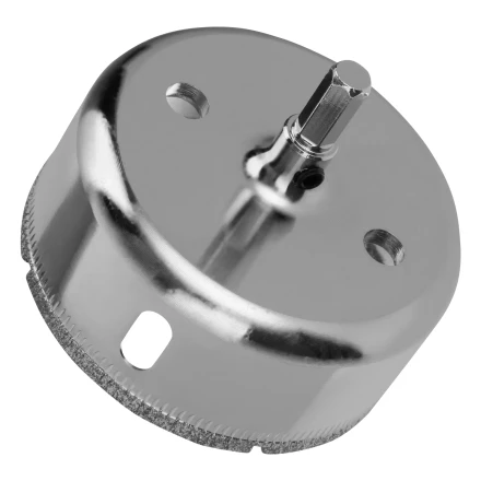 Сверло по керамической плитке и стеклу Сибртех, 68 х 55 мм, шестигранный хвостовик, с центрующим сверлом купить в Нижневартовске