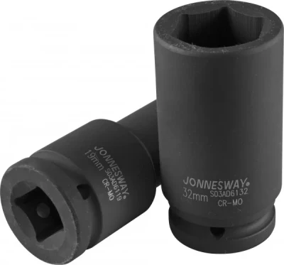 Головка ударная шестигранная 3/4" М44 удлиненная S03AD6144 Jonnesway 48979