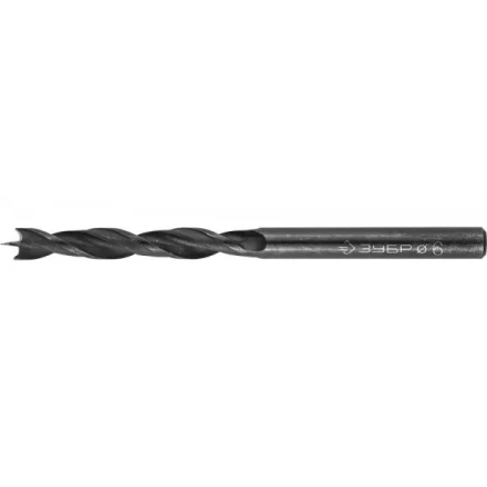 ЗУБР. Сверло спиральное по дереву с М-образной заточкой, сталь 65Г, 6х90мм 29421-090-06 купить в Нижневартовске