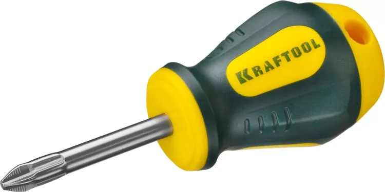 Отвертка KRAFTOOL, Cr-Mo-V сталь, двухкомпонентная противоскользящая рукоятка, PH, №2x38мм 250072-2-038 купить в Нижневартовске