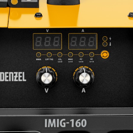 Аппарат инвертор. полуавтомат. cварки Denzel IMIG-160 Synergy 94314, 160 А, ПВ 60%, катушка 5 кг купить в Нижневартовске