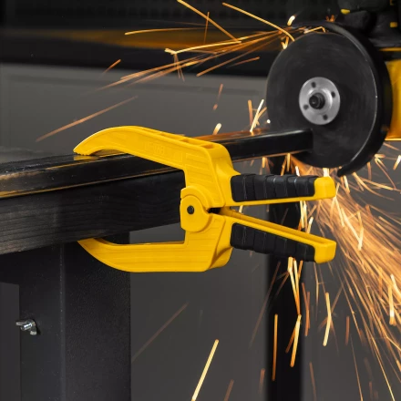 Струбцина клещеобразная Denzel, удлиненная 75 х 110 мм двухкомпонентные рукоятки, 20790 купить в Нижневартовске