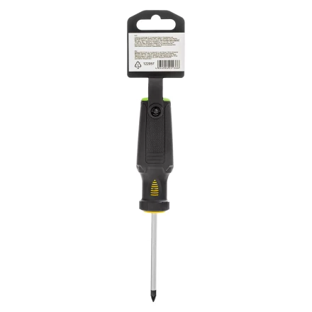 Отвертка, PZ1x75 мм, S2, 3к рукоятка Denzel 122057 купить в Нижневартовске