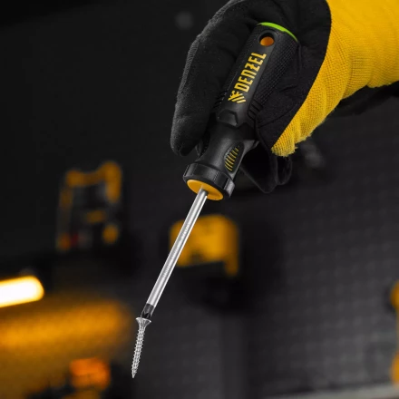 Отвертка, PZ1x75 мм, S2, 3к рукоятка Denzel 122057 купить в Нижневартовске